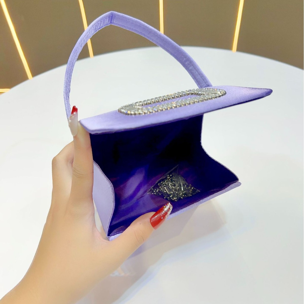 Luxury Mini Square Handbag Wom - Tassel Fringe Trim ulasan dan harga