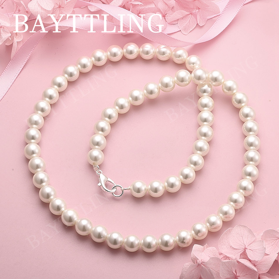 925 Sterling Silver Elegant Pe - Pearl Trim Chain ulasan dan harga