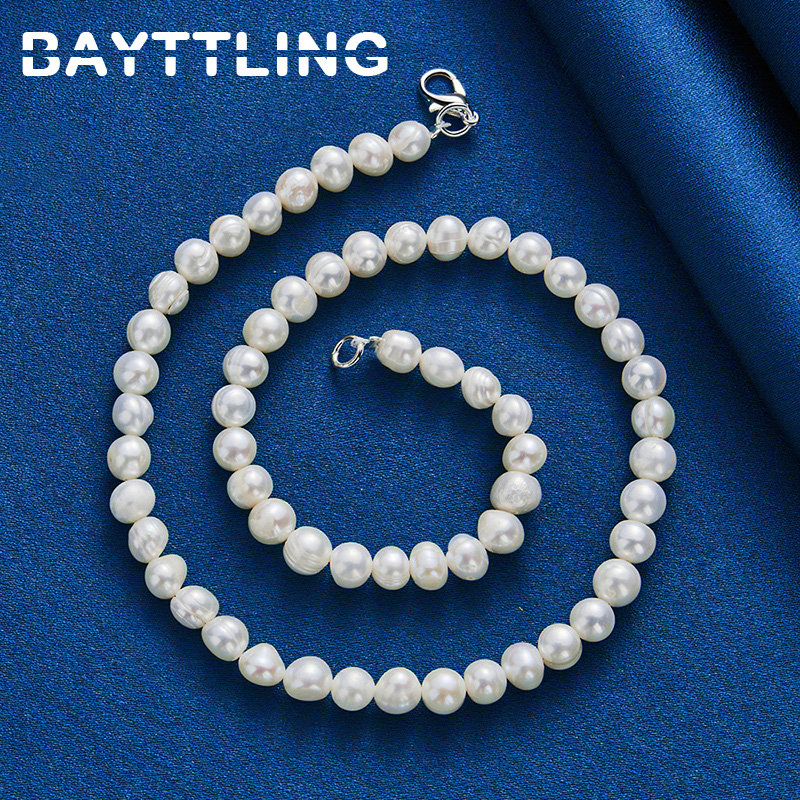 925 Sterling Silver Elegant Pe - Pearl Trim Chain ulasan dan harga
