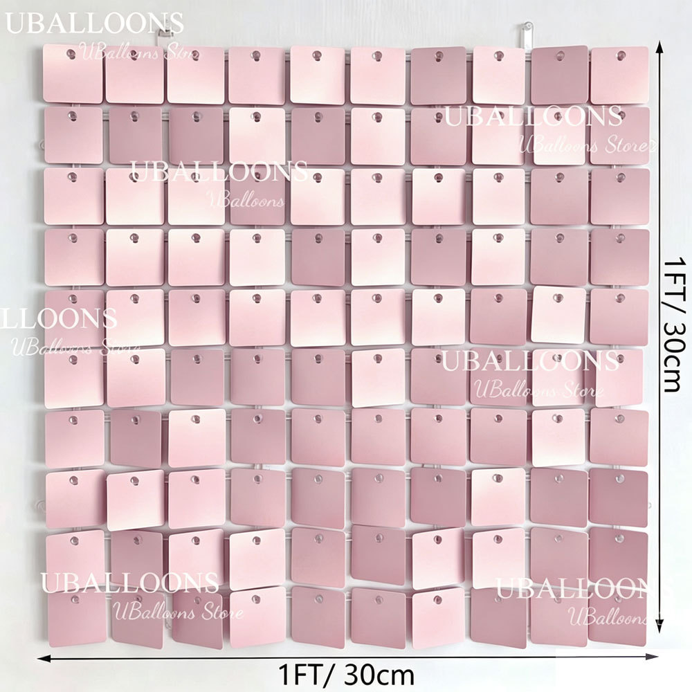 6-24pcs Matte Rose Pink Shimme - Sequin Fabric Panel ulasan dan harga