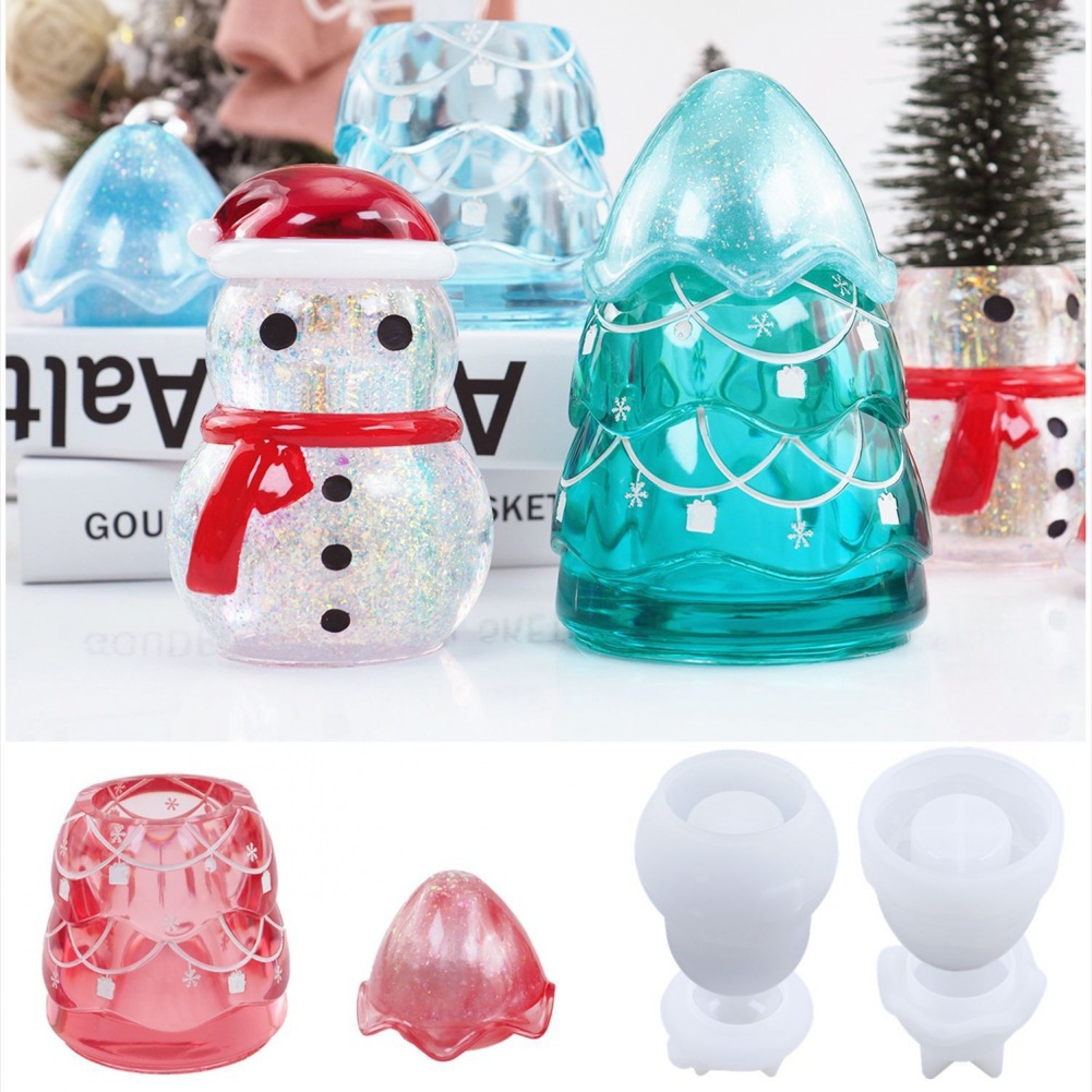 Christmas Storage Jar Epoxy Re - Craft Embellishment Storage ulasan dan harga