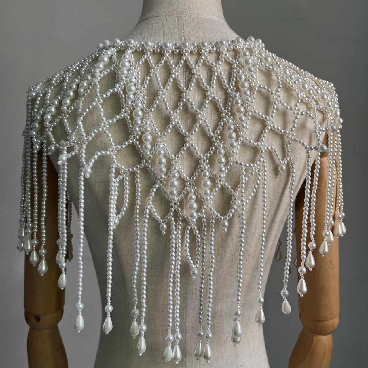 Handmade Pearl Layered Body Ch - Pearl Trim Chain ulasan dan harga