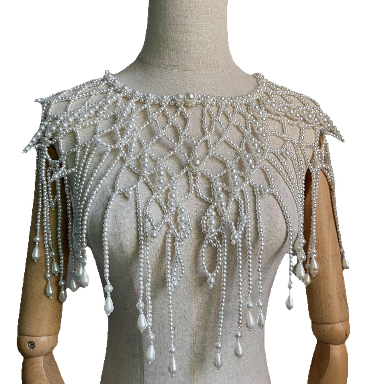 Handmade Pearl Layered Body Ch - Pearl Trim Chain ulasan dan harga