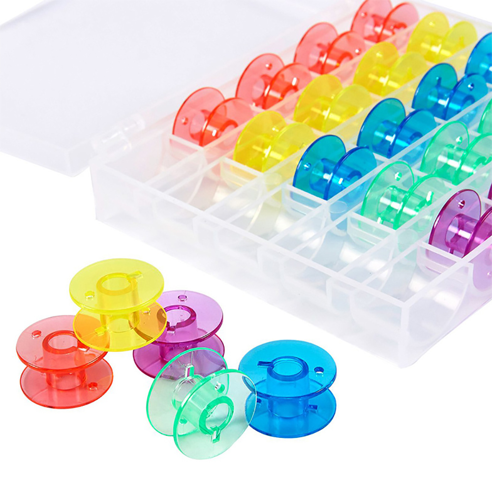 25Pcs/Set Plastic Threads Bobb - Craft Embellishment Storage ulasan dan harga