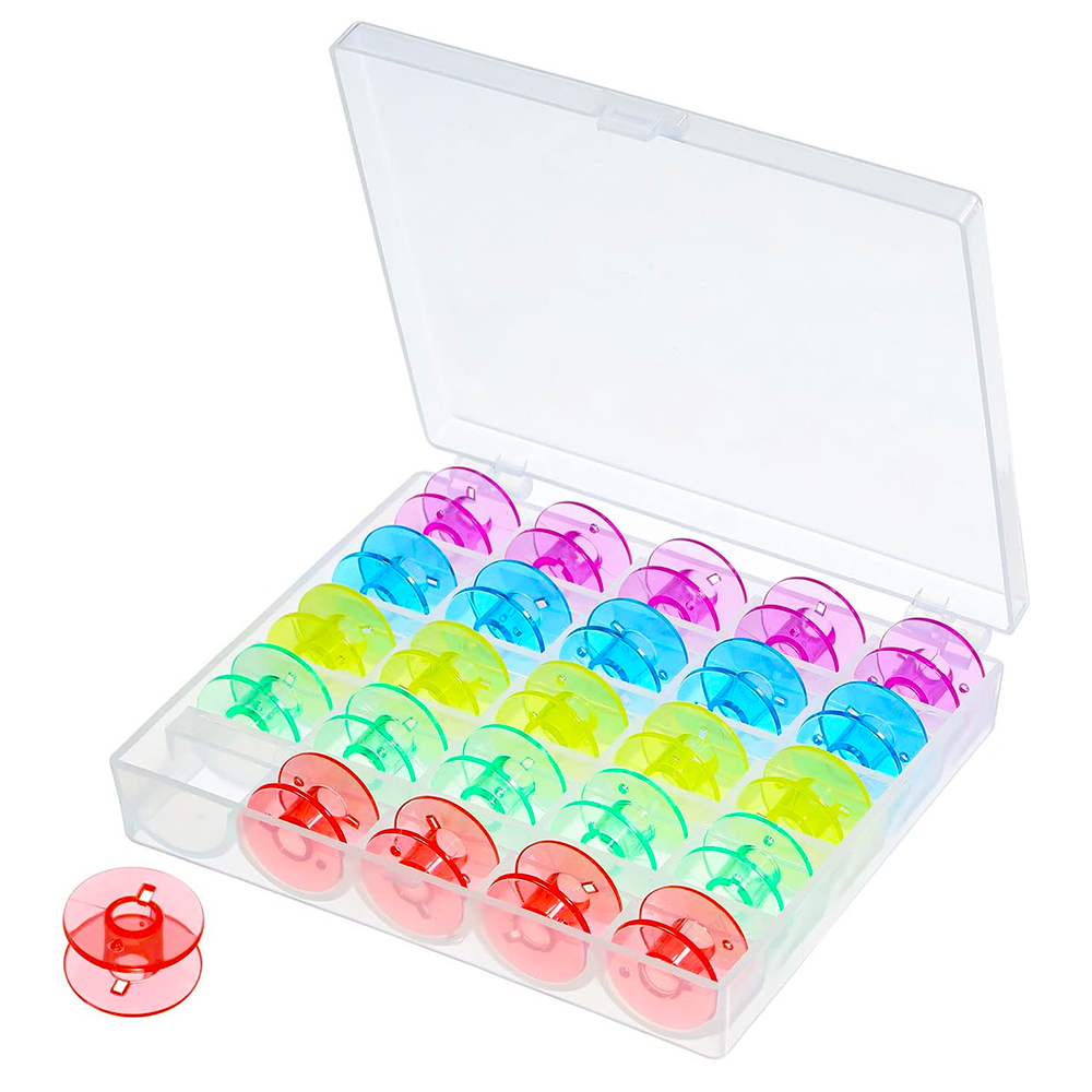25Pcs/Set Plastic Threads Bobb - Craft Embellishment Storage ulasan dan harga
