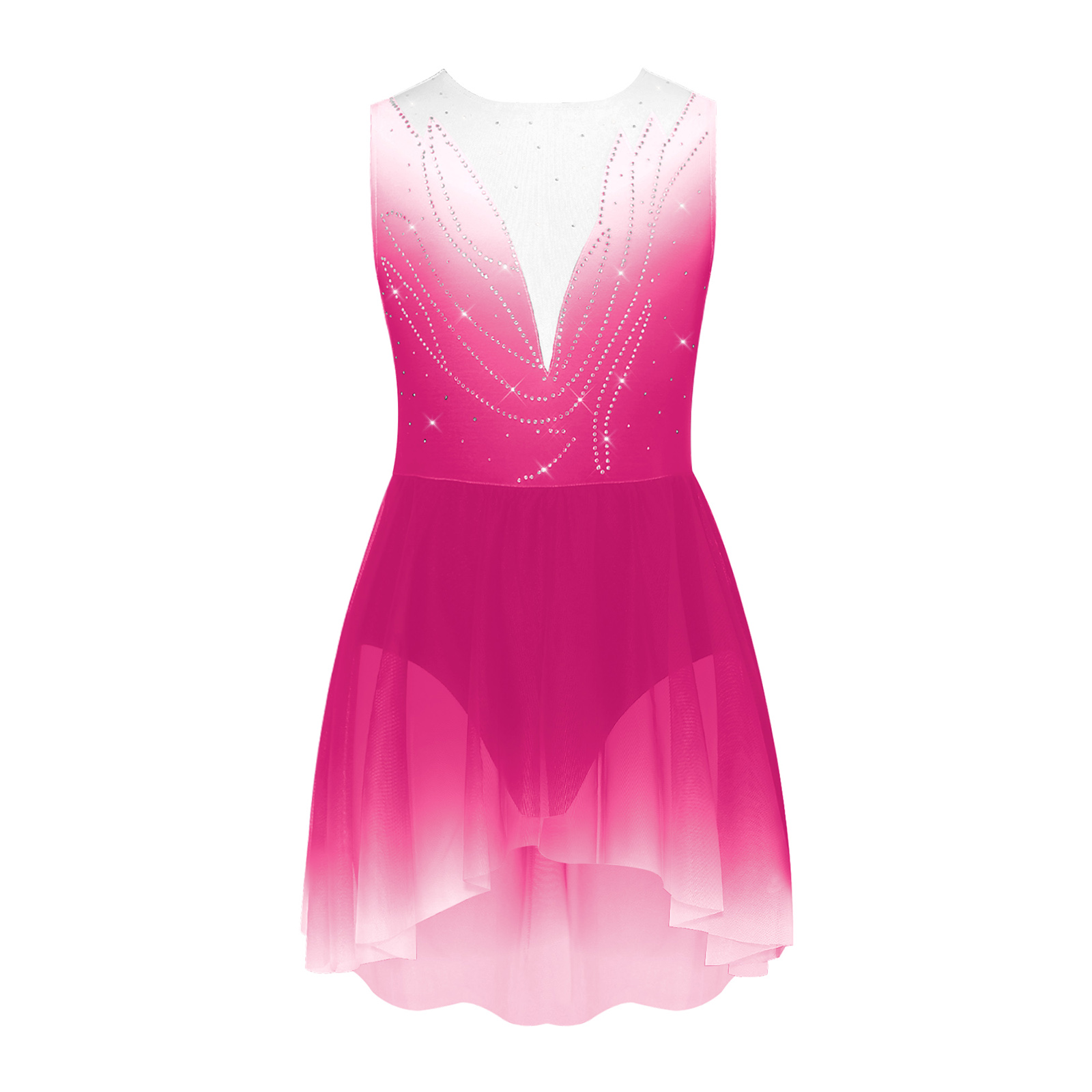 Kids Girls Figure Ice Skating  - Rhinestone Banding Trim ulasan dan harga