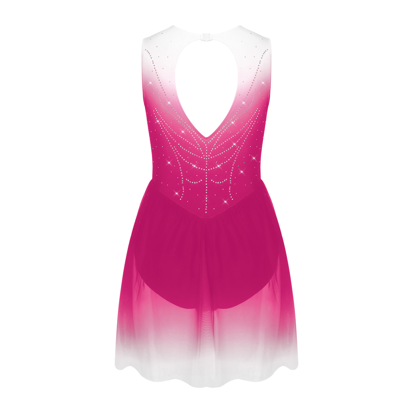 Kids Girls Figure Ice Skating  - Rhinestone Banding Trim ulasan dan harga