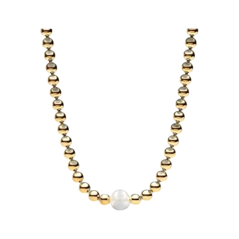 New S925 Silver Lock with Pear - Pearl Trim Chain ulasan dan harga