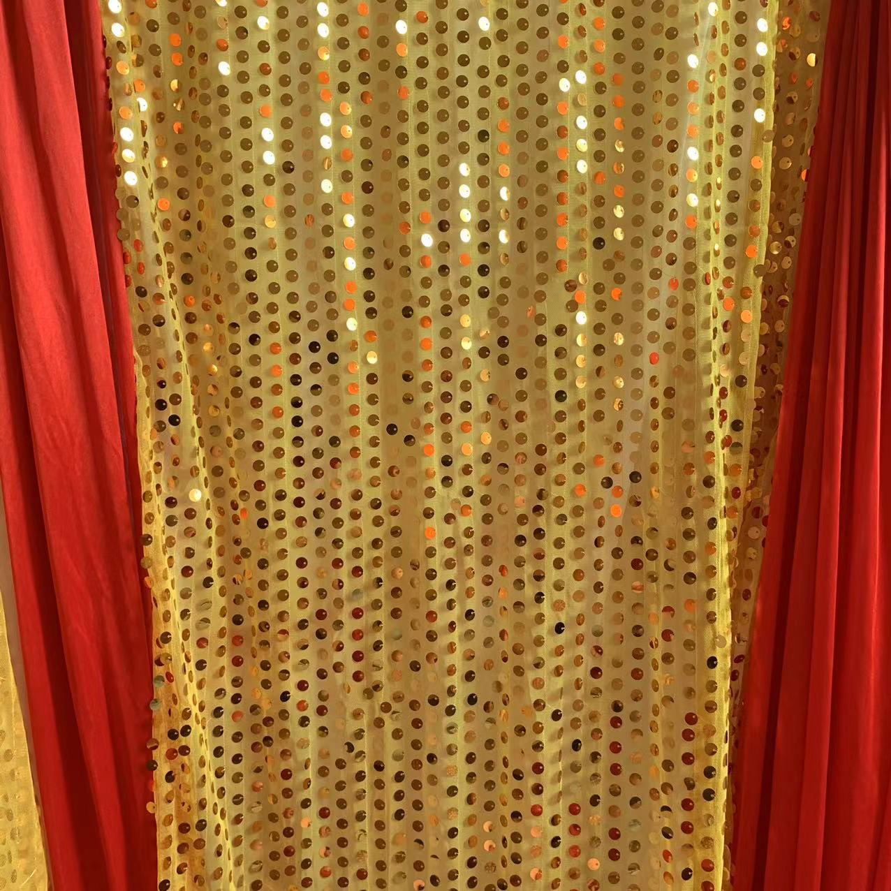 6.5X5FT Silver Shimmer Sequin  - Sequin Fabric Panel ulasan dan harga