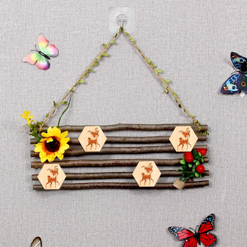 5cm Wooden Hexagon Blank Slice - Christmas Craft Embellishment ulasan dan harga